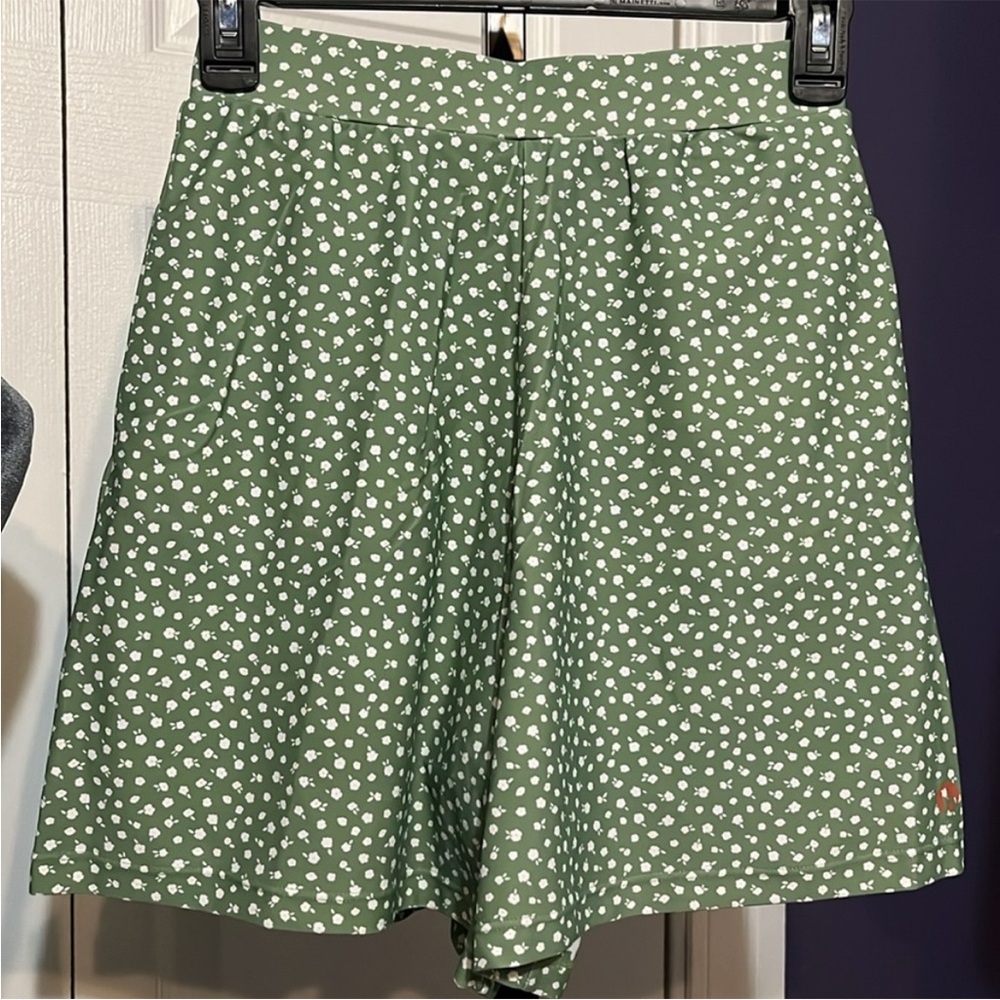 Honey Mark women’s XS  SALTY SHORTS green floral women’s swim